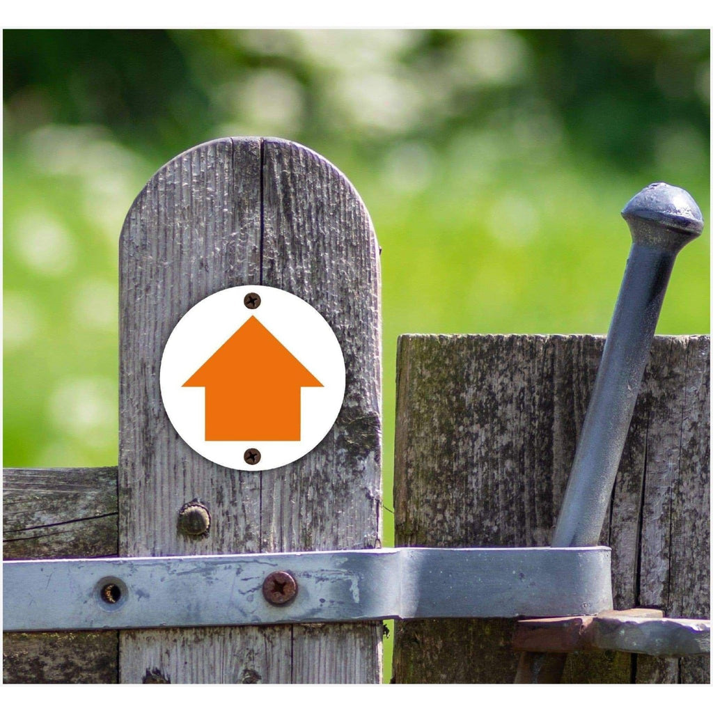 Orange Arrow Waymarker sign - The Sign Shed