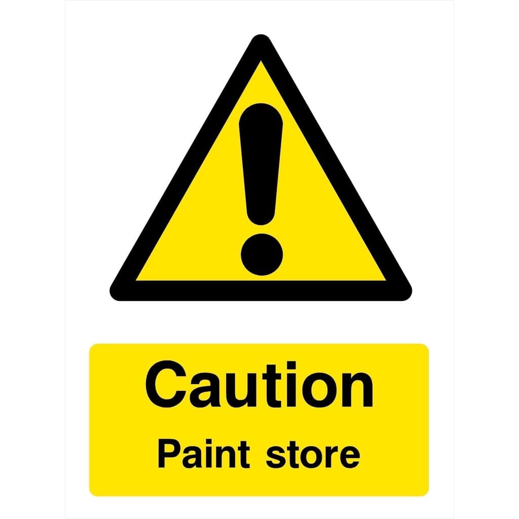 Paint Store Warning Sign - The Sign Shed