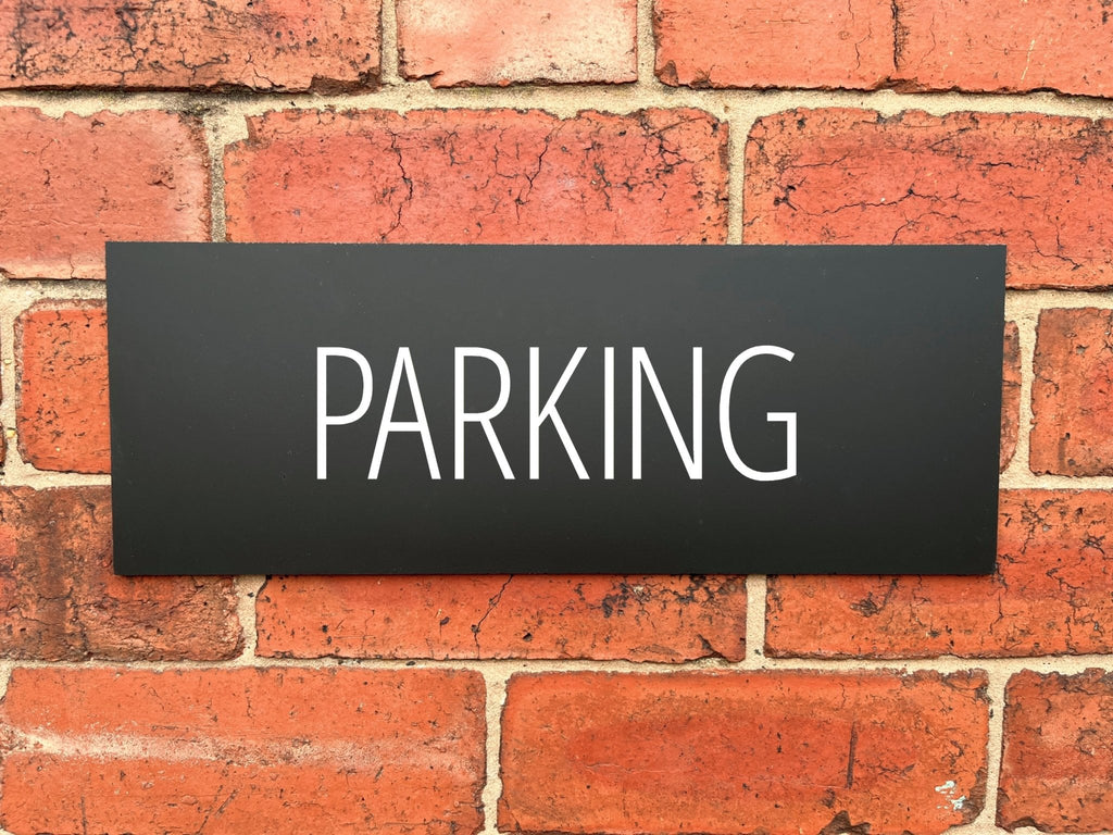 Parking Sign Midnight Black Landscape - The Sign Shed
