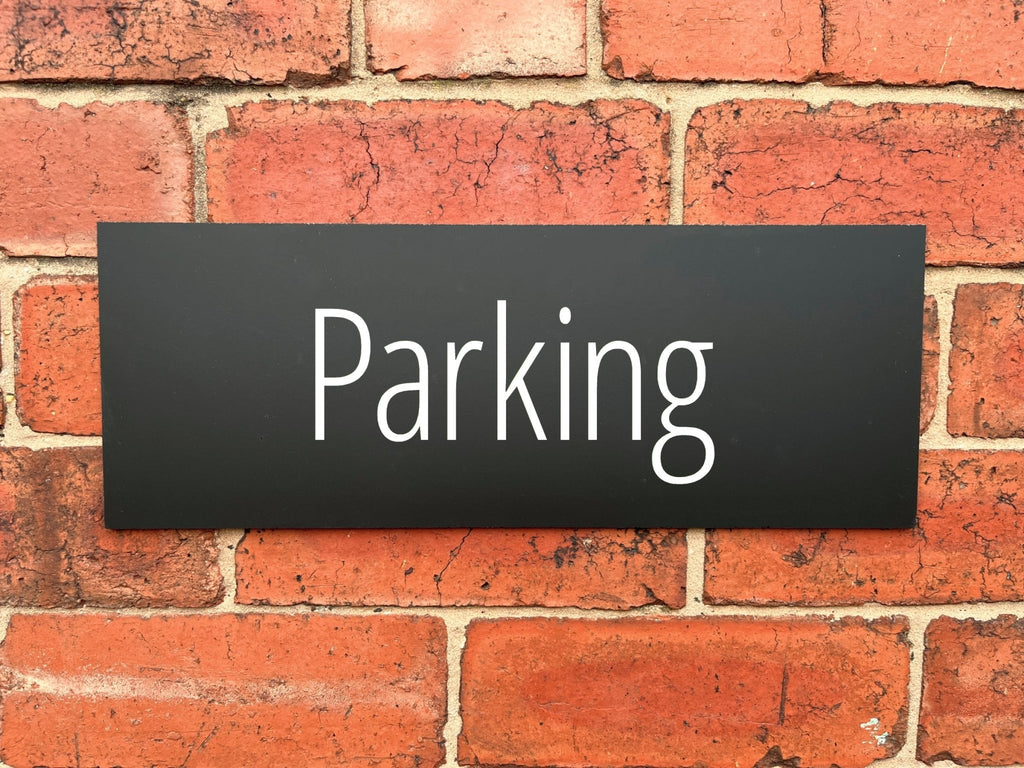 Parking Sign Midnight Black Landscape - The Sign Shed