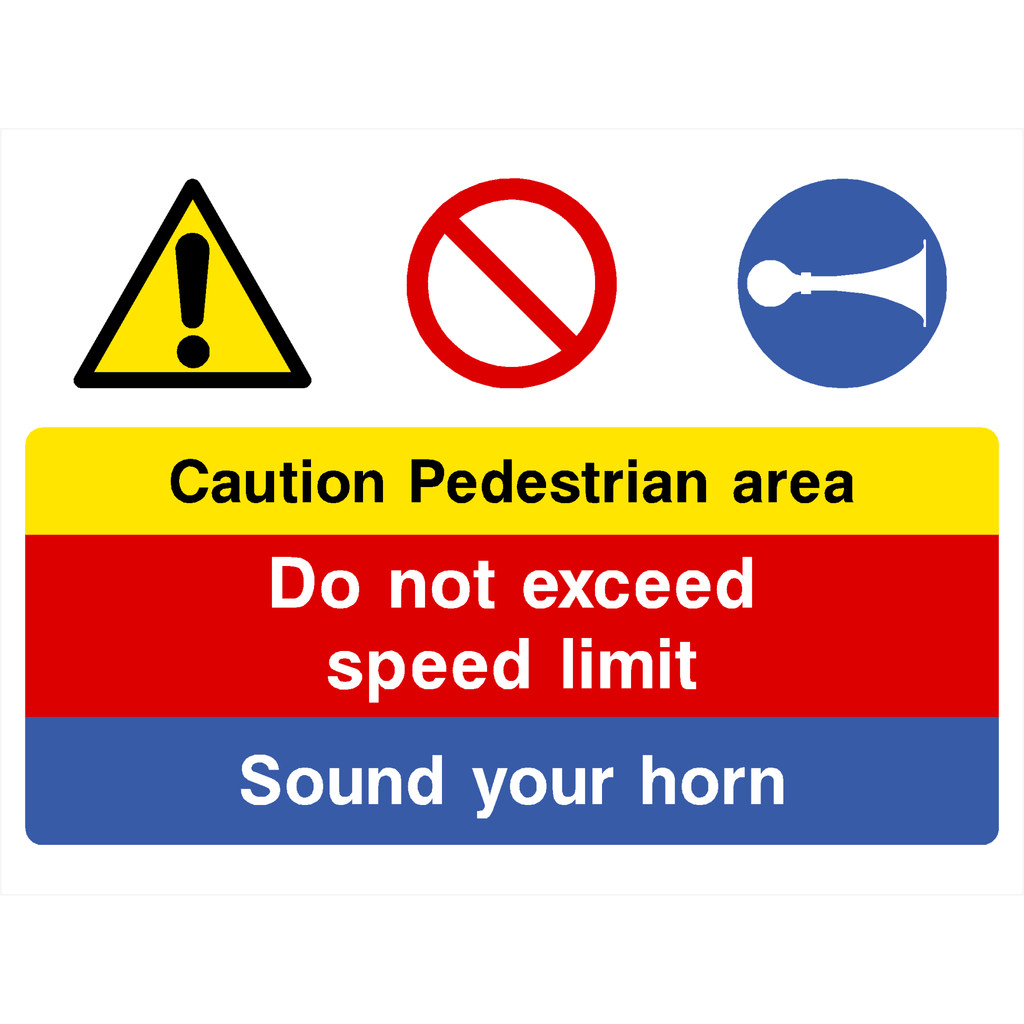 Pedestrian Area Speed Limit Sign - The Sign Shed