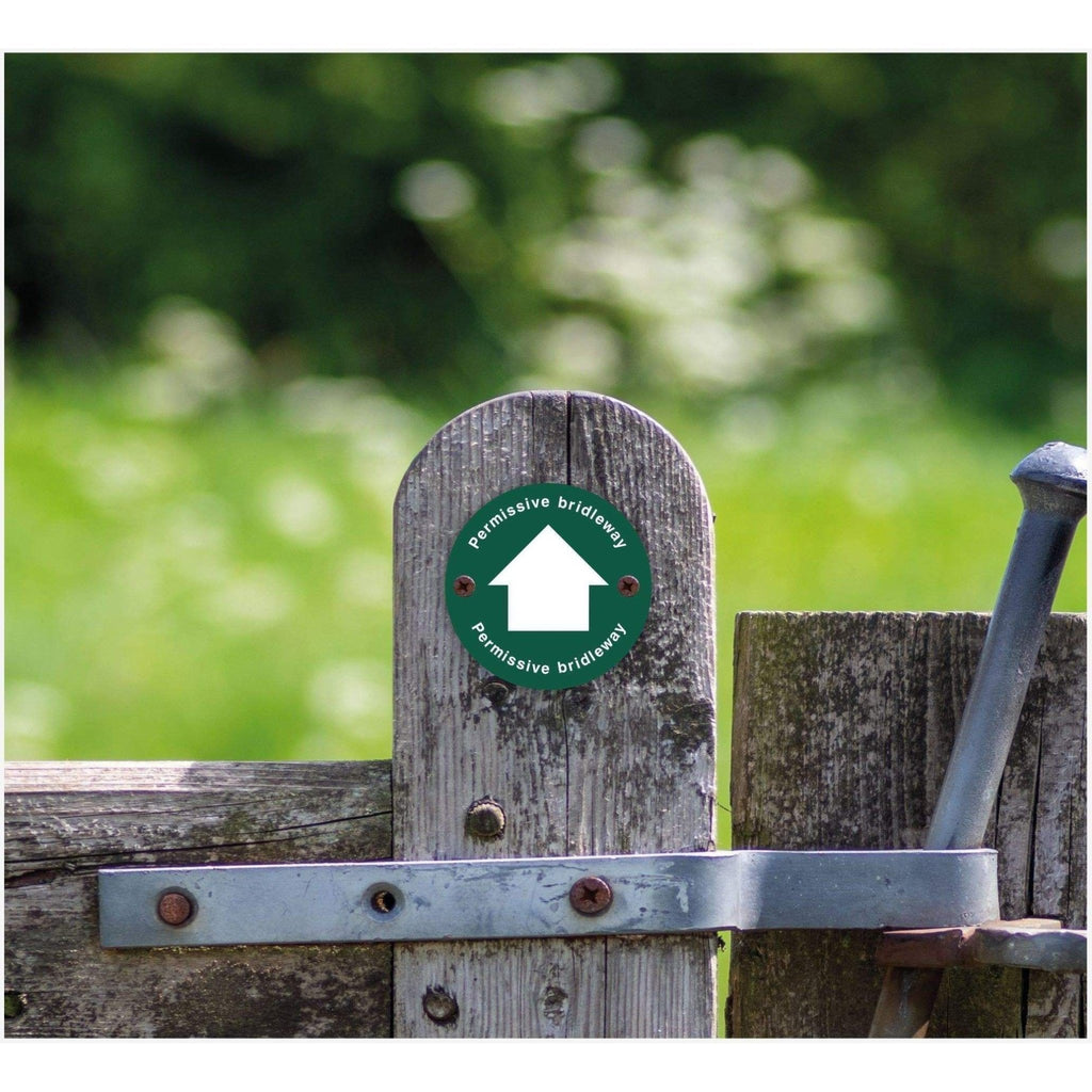 Permissive Bridleway White Arrow Waymarker sign - The Sign Shed