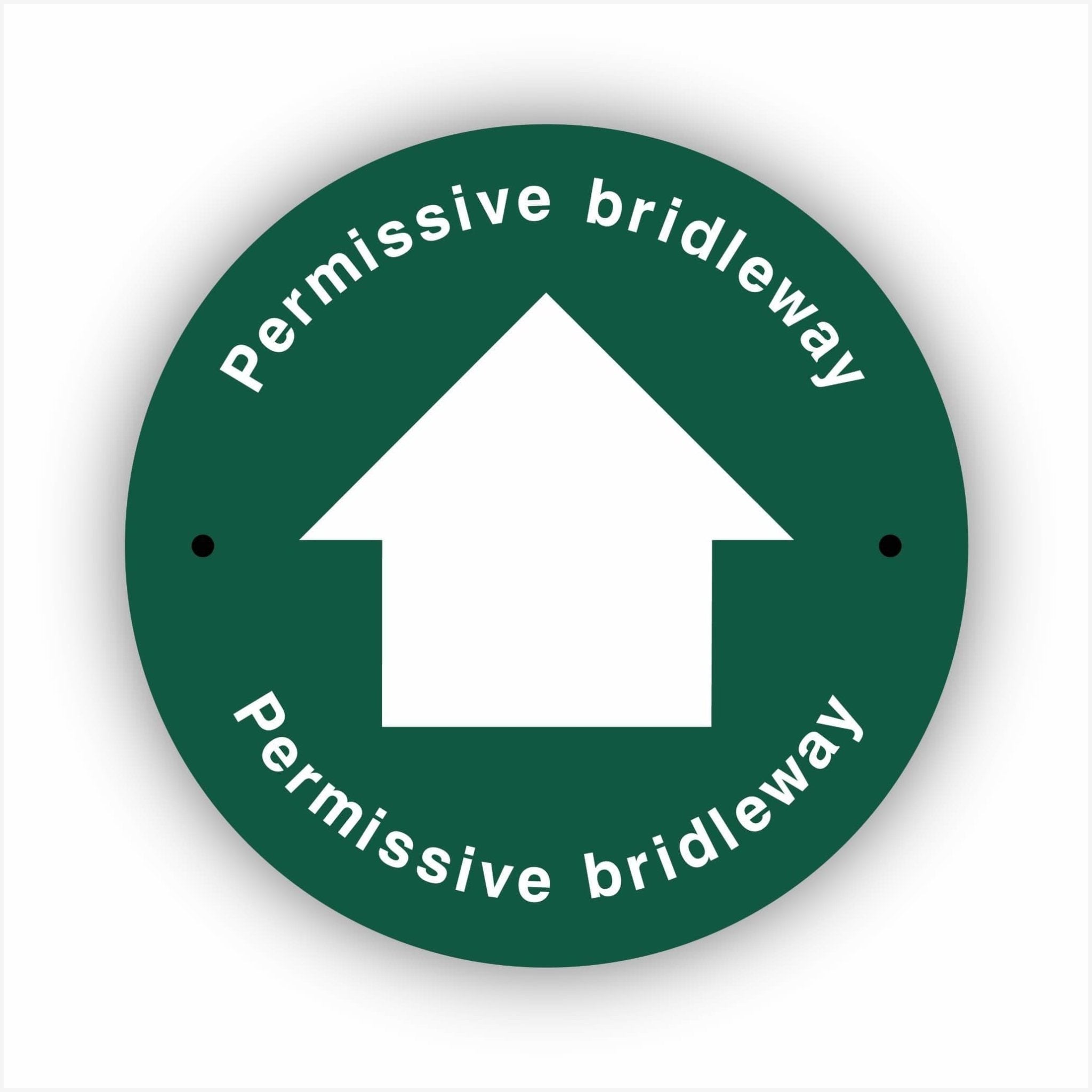 Permissive Bridleway White Arrow Waymarker sign - The Sign Shed