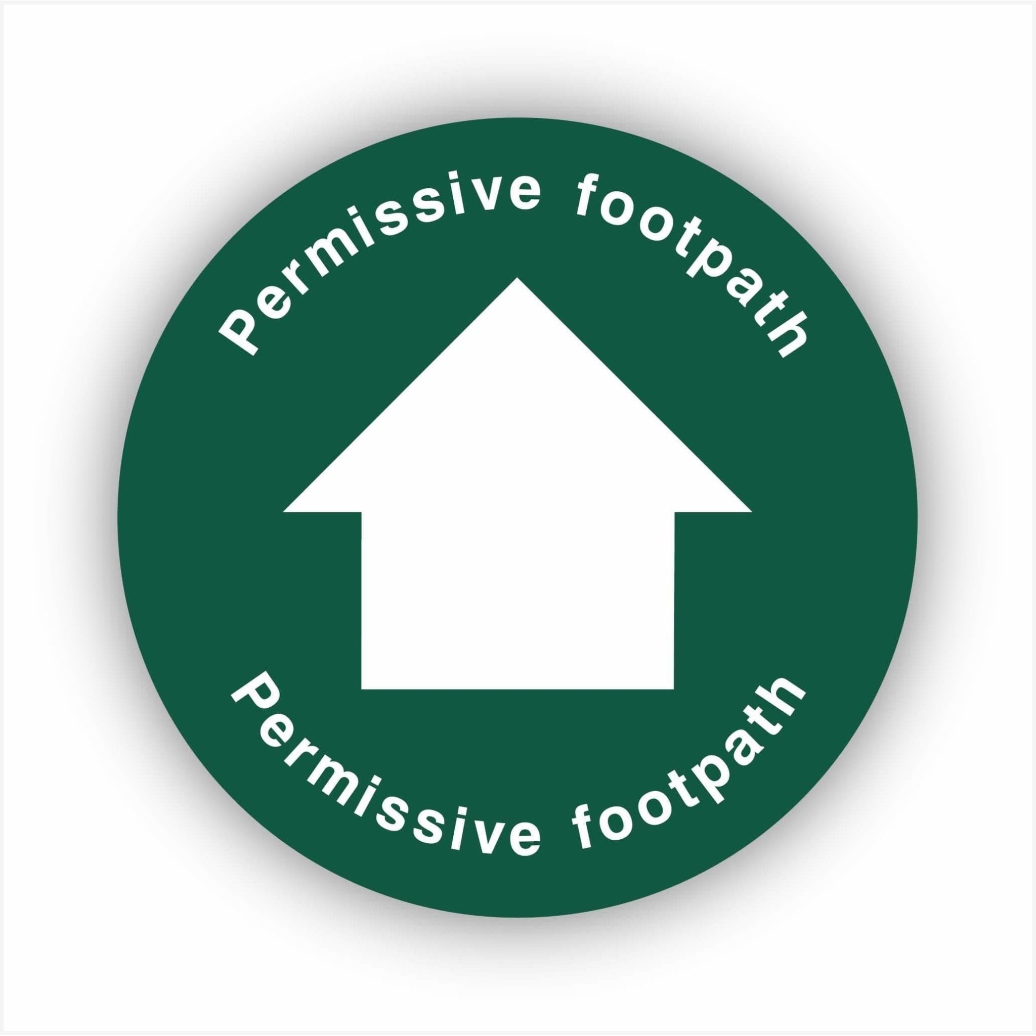 Permissive Footpath White Arrow Waymarker sign - The Sign Shed