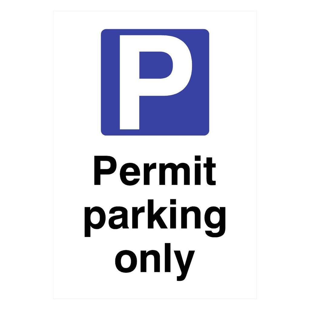 Permit Parking P Sign - The Sign Shed