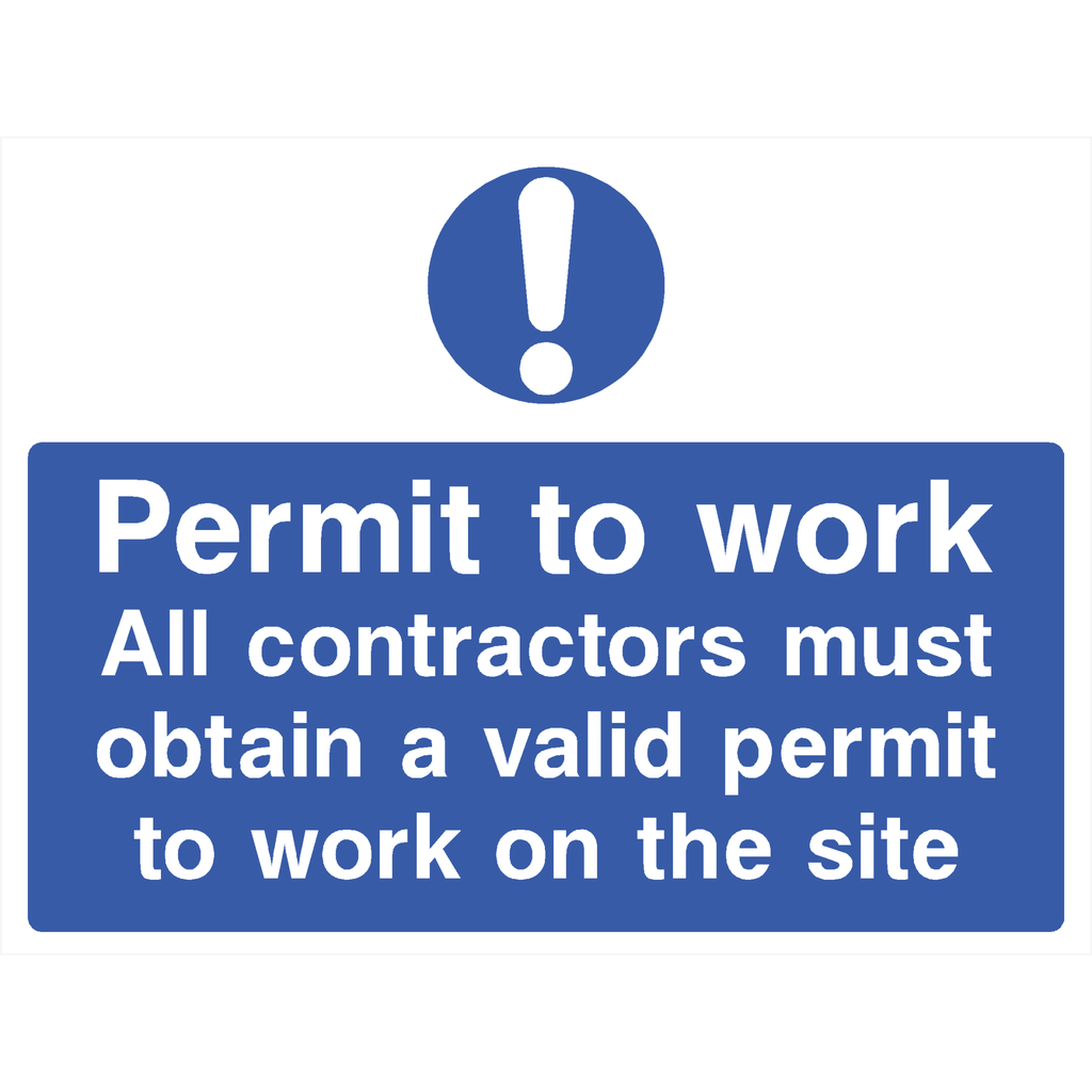 Permit To Work Sign - The Sign Shed