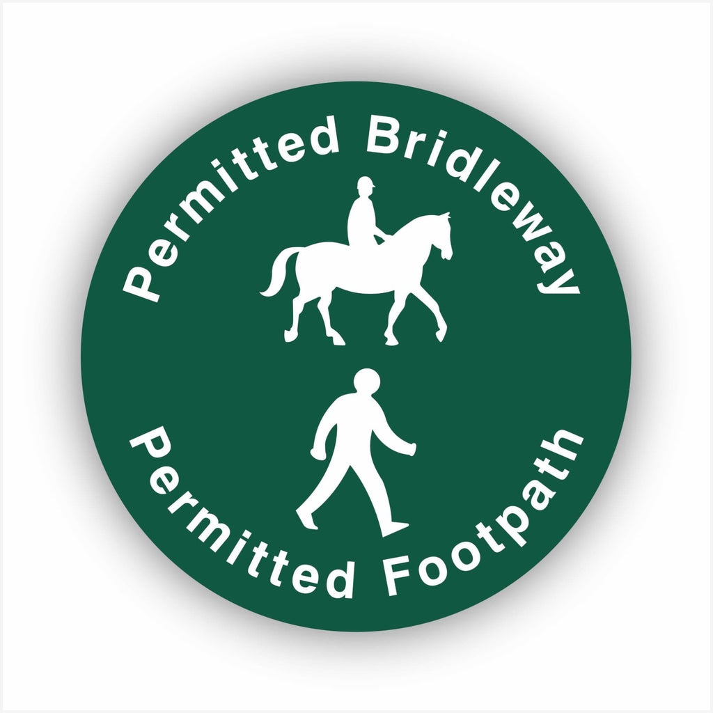 Permitted Bridleway & Footpath Waymarker sign - The Sign Shed