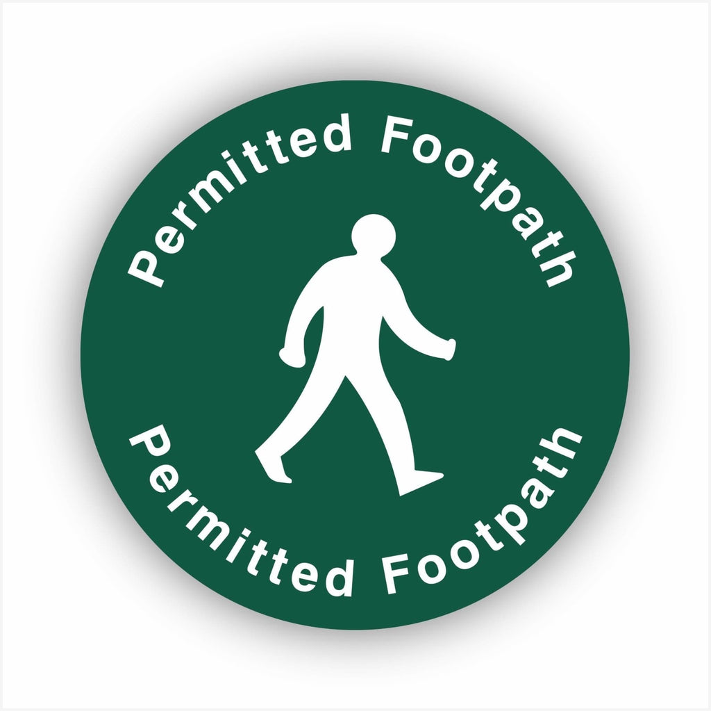 Permitted Footpath Waymarker sign - The Sign Shed