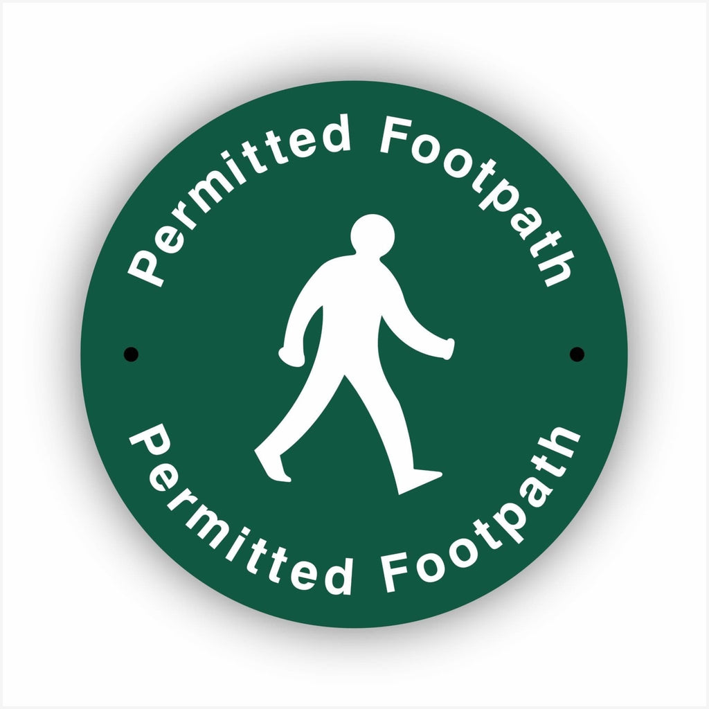 Permitted Footpath Waymarker sign - The Sign Shed