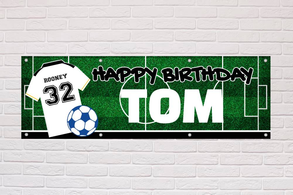 Personalised Birthday Banner | Black and White County - The Sign Shed