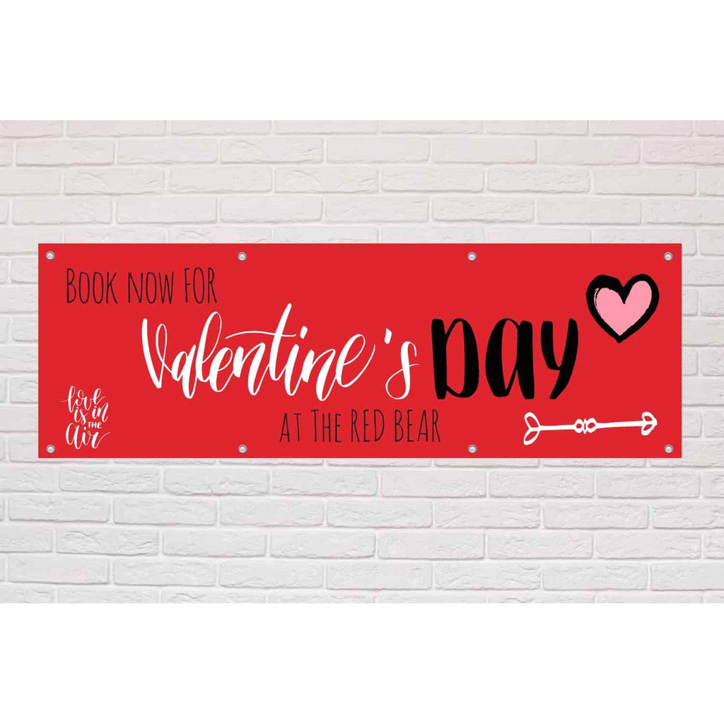 Personalised Book For Valentine's Day Banner - The Sign Shed