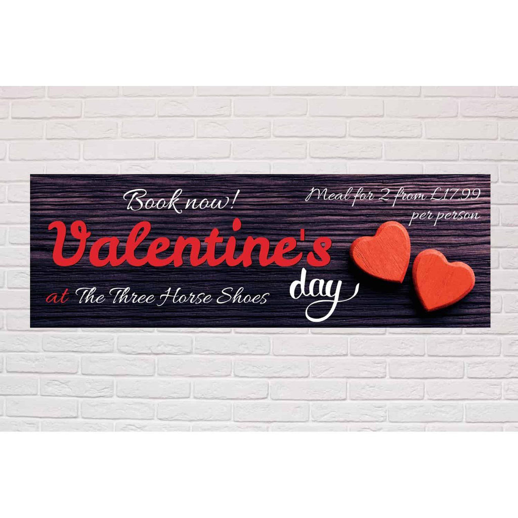 Personalised Book Now For Valentine's Banner - The Sign Shed