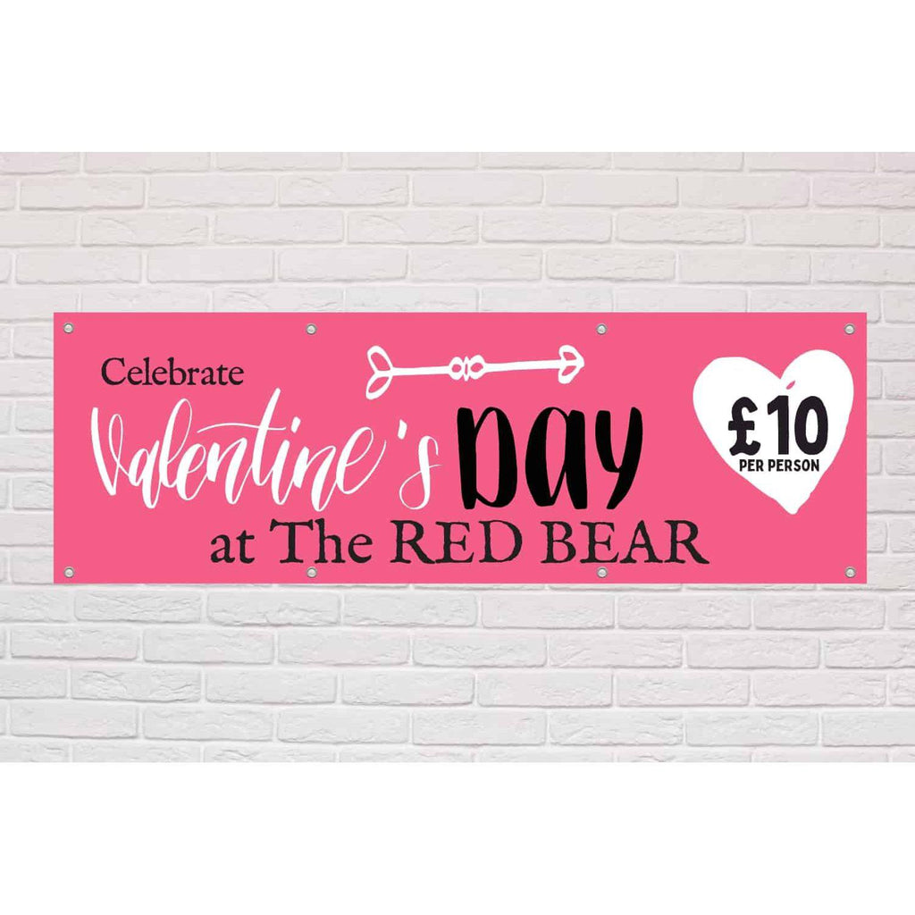 Personalised Celebrate Valentine's Promotional Banner - The Sign Shed