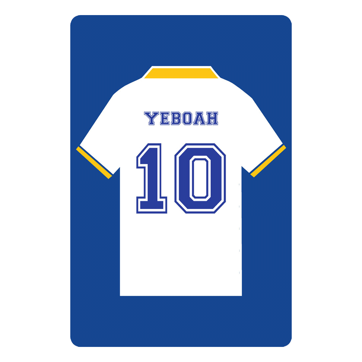 Personalised Football Shirt Sign All White