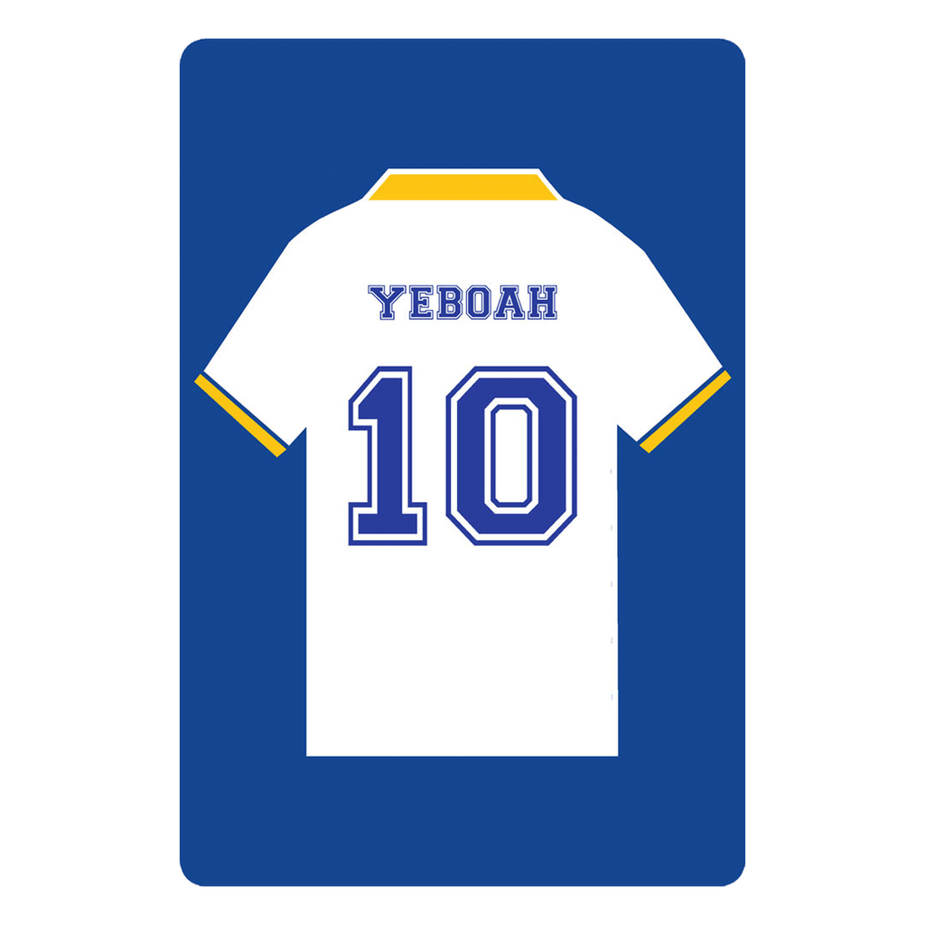 Personalised Football Shirt Sign | All White - The Sign Shed