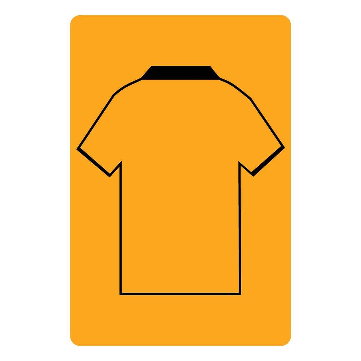 Personalised Football Shirt Sign | Amber and Black Trim - The Sign Shed