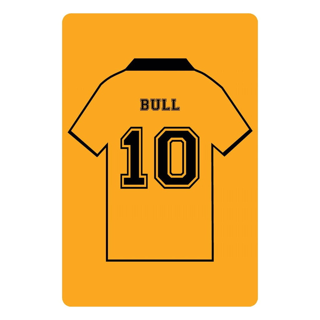 Personalised Football Shirt Sign | Amber and Black Trim - The Sign Shed