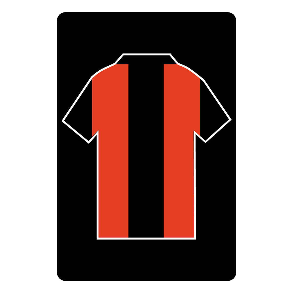 Personalised Football Shirt Sign | Black Red Stripes - The Sign Shed