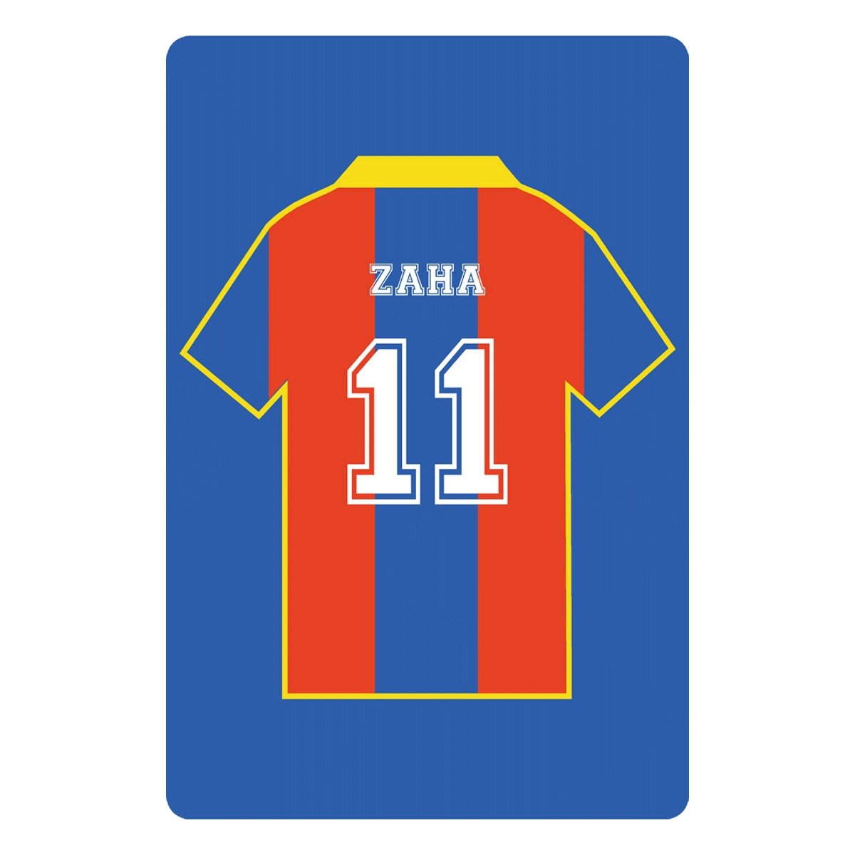 Personalised Football Shirt Sign | Blue and Red Stripes - The Sign Shed