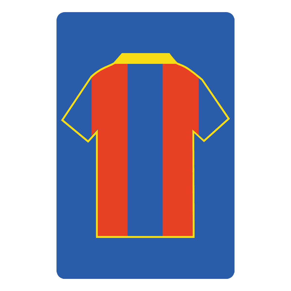 Personalised Football Shirt Sign | Blue and Red Stripes - The Sign Shed