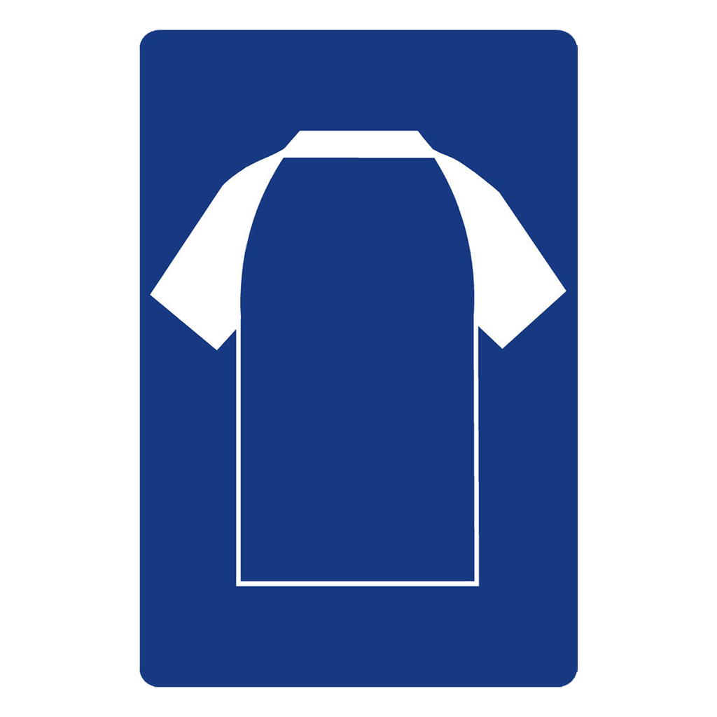 Personalised Football Shirt Sign | Blue and White Sleeve London - The Sign Shed