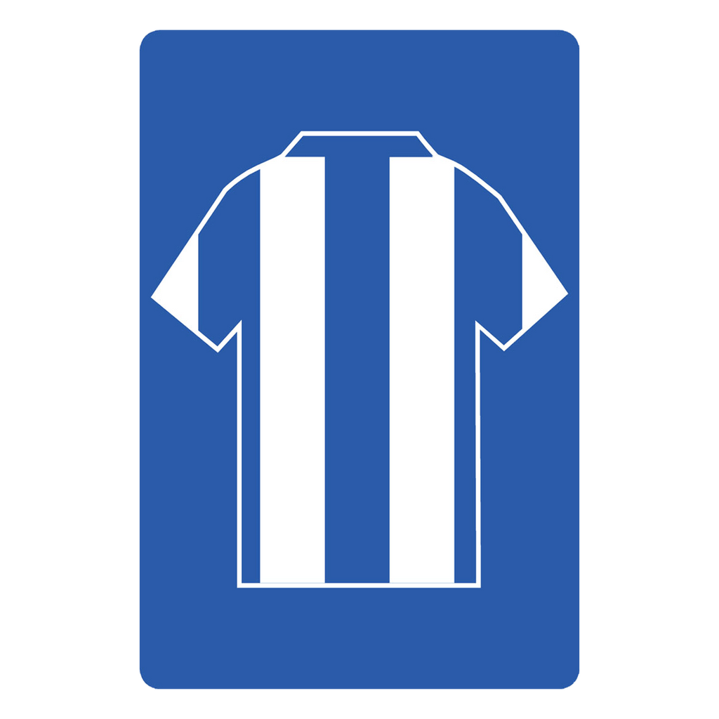 Personalised Football Shirt Sign | Blue and White Town - The Sign Shed