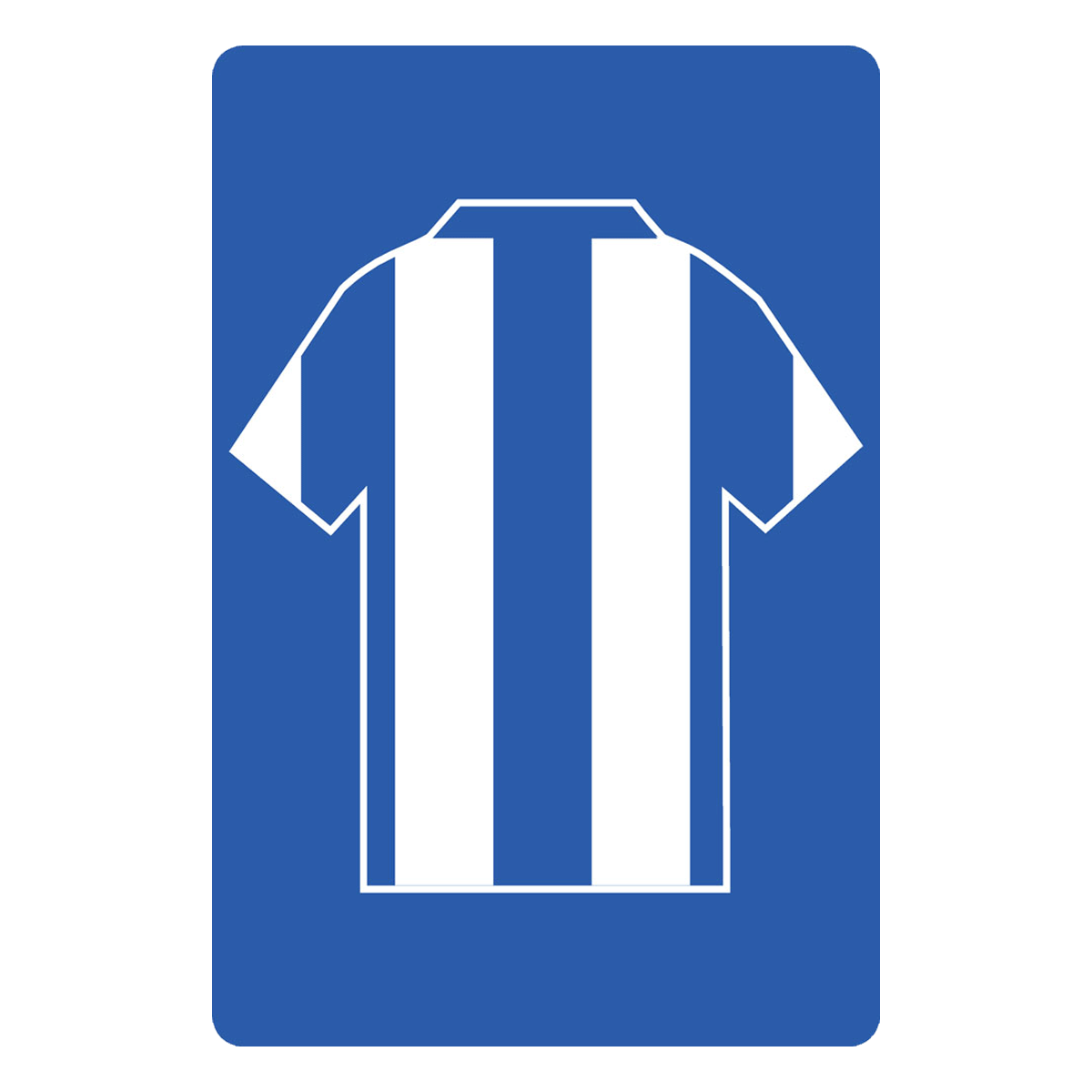 Personalised Football Shirt Sign | Blue and White Town - The Sign Shed