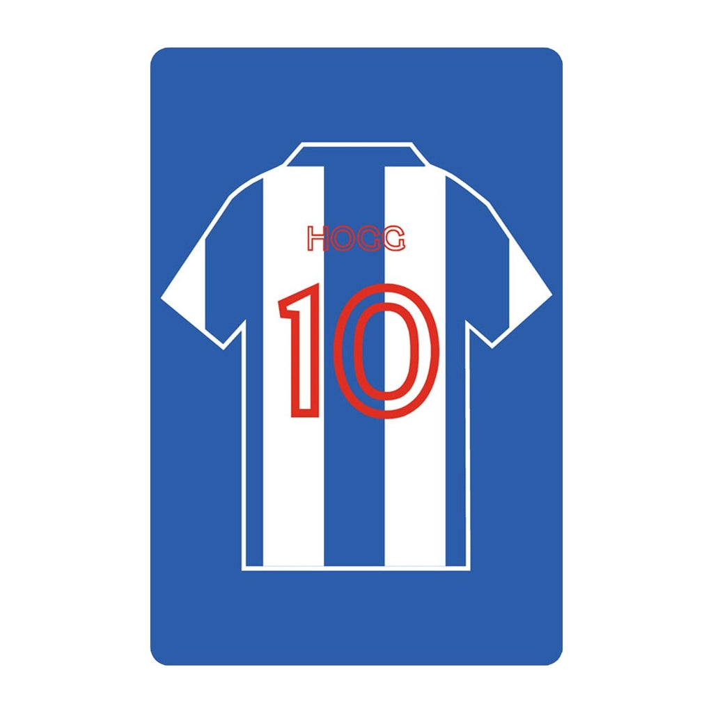 Personalised Football Shirt Sign | Blue and White Town - The Sign Shed