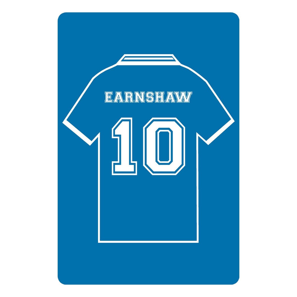 Personalised Football Shirt Sign | Blue and White Wales - The Sign Shed