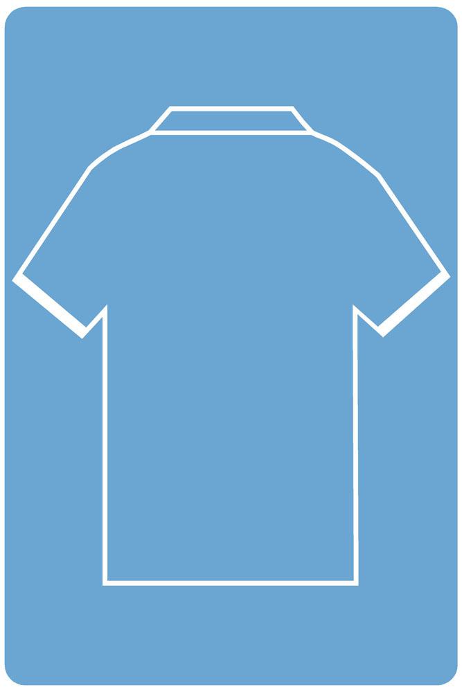 Personalised Football Shirt Sign | Light Blue City - The Sign Shed