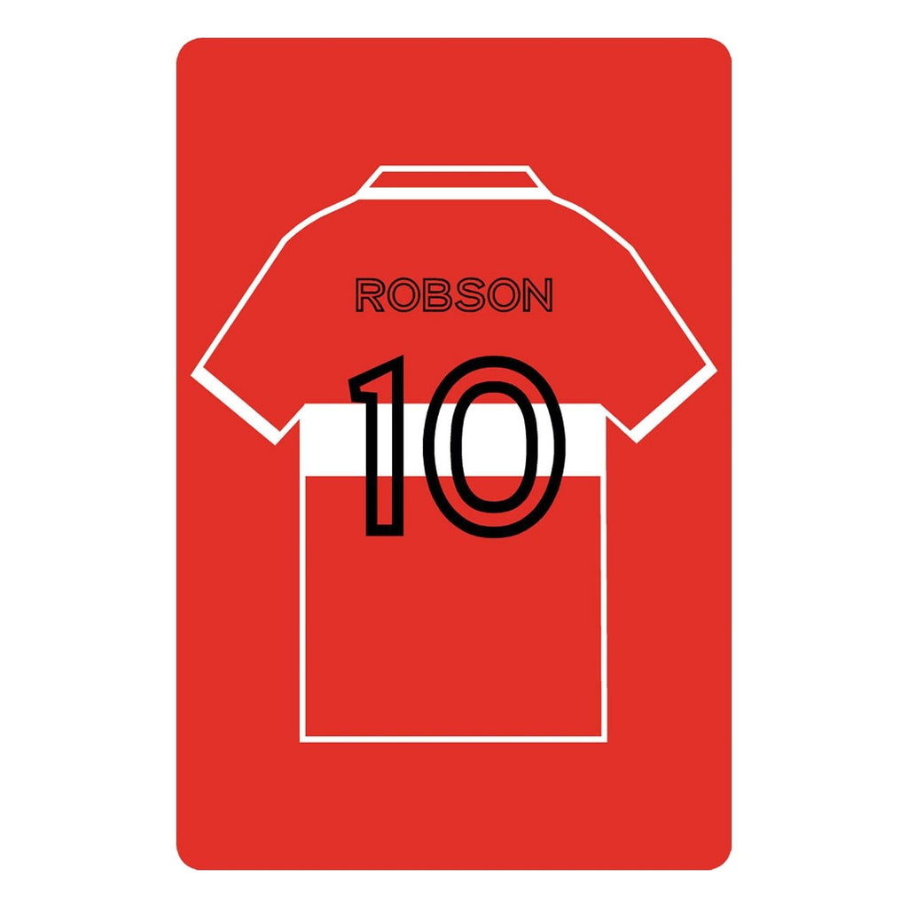 Personalised Football Shirt Sign | North East Red and Whites - The Sign Shed