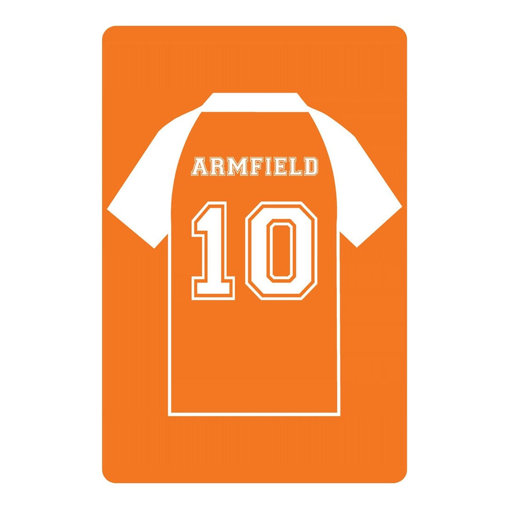 Personalised Football Shirt Sign | Orange and White Sleeve City - The Sign Shed