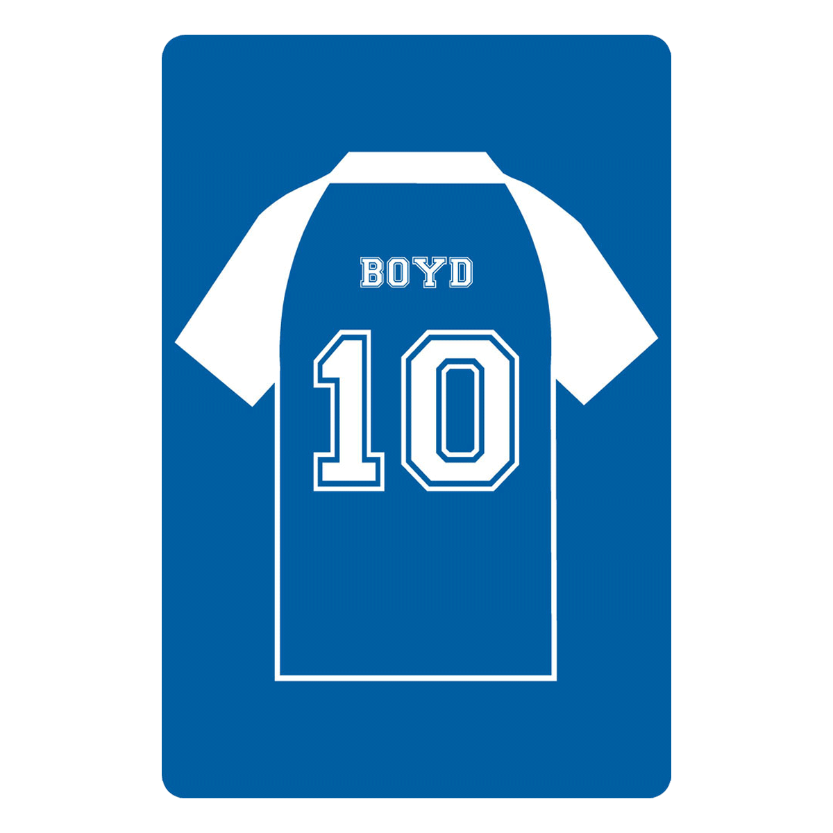 Personalised Football Shirt Sign Posh Blue and White