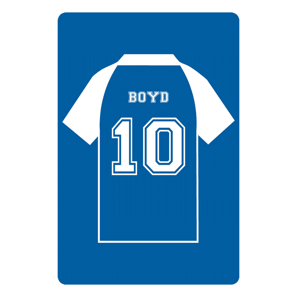 Personalised Football Shirt Sign | Posh Blue and White - The Sign Shed