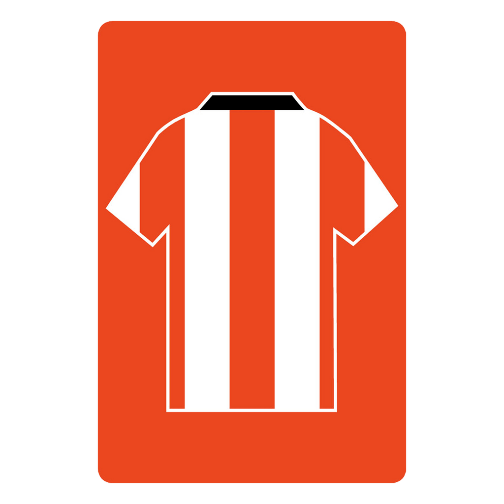 Personalised Football Shirt Sign | Red and White City - The Sign Shed