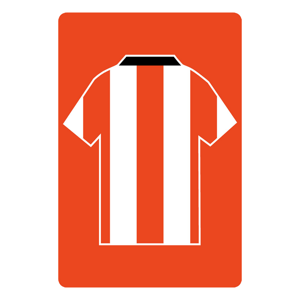 Personalised Football Shirt Sign | Red and White City - The Sign Shed
