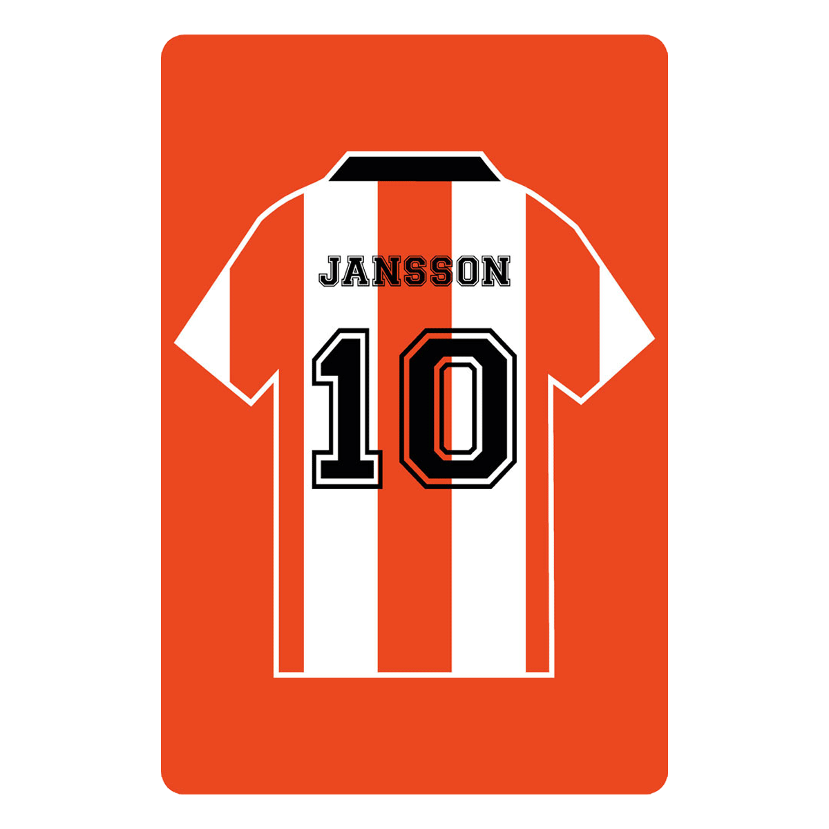 Personalised Football Shirt Sign | Red and White City - The Sign Shed