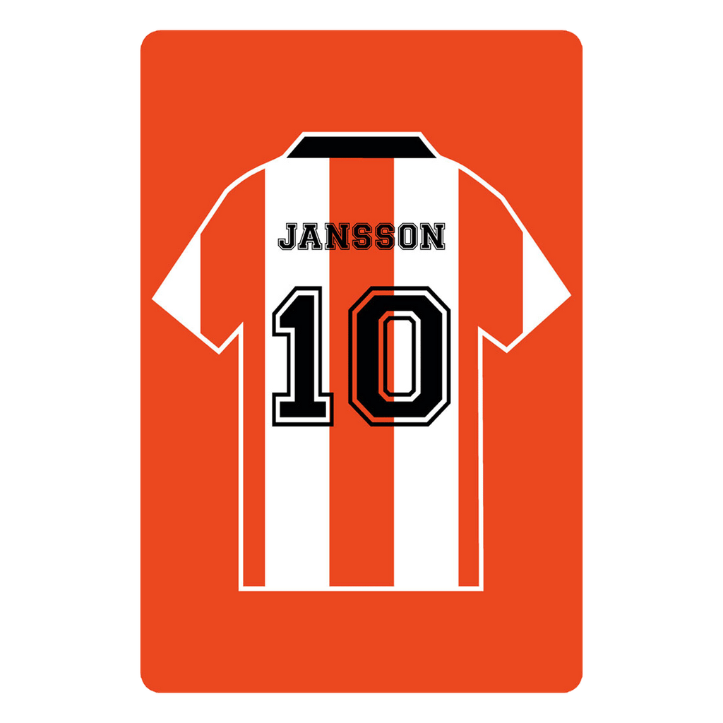 Personalised Football Shirt Sign | Red and White City - The Sign Shed