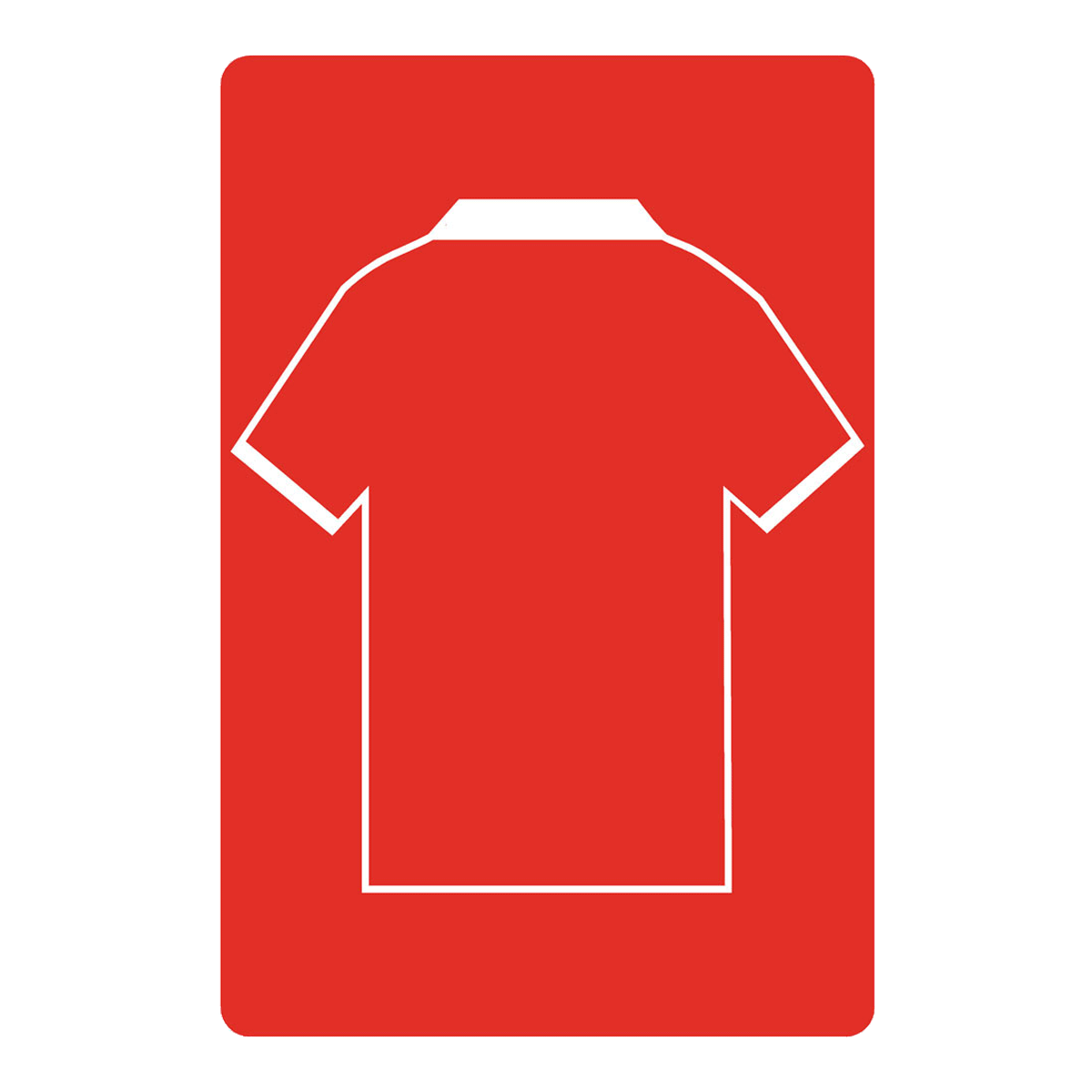 Personalised Football Shirt Sign | Red and White City - The Sign Shed