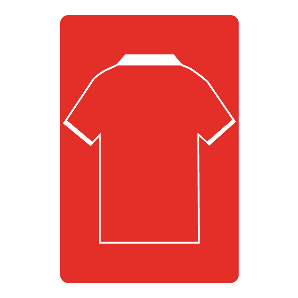 Personalised Football Shirt Sign | Red and White City - The Sign Shed