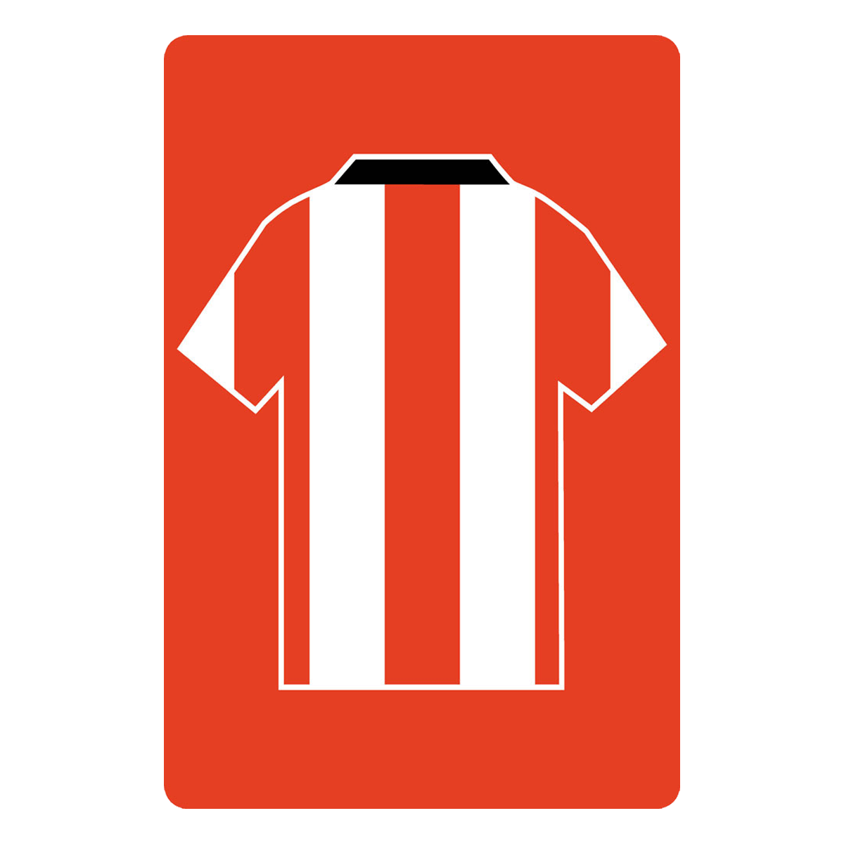 Personalised Football Shirt Sign | Red and White Mackems - The Sign Shed