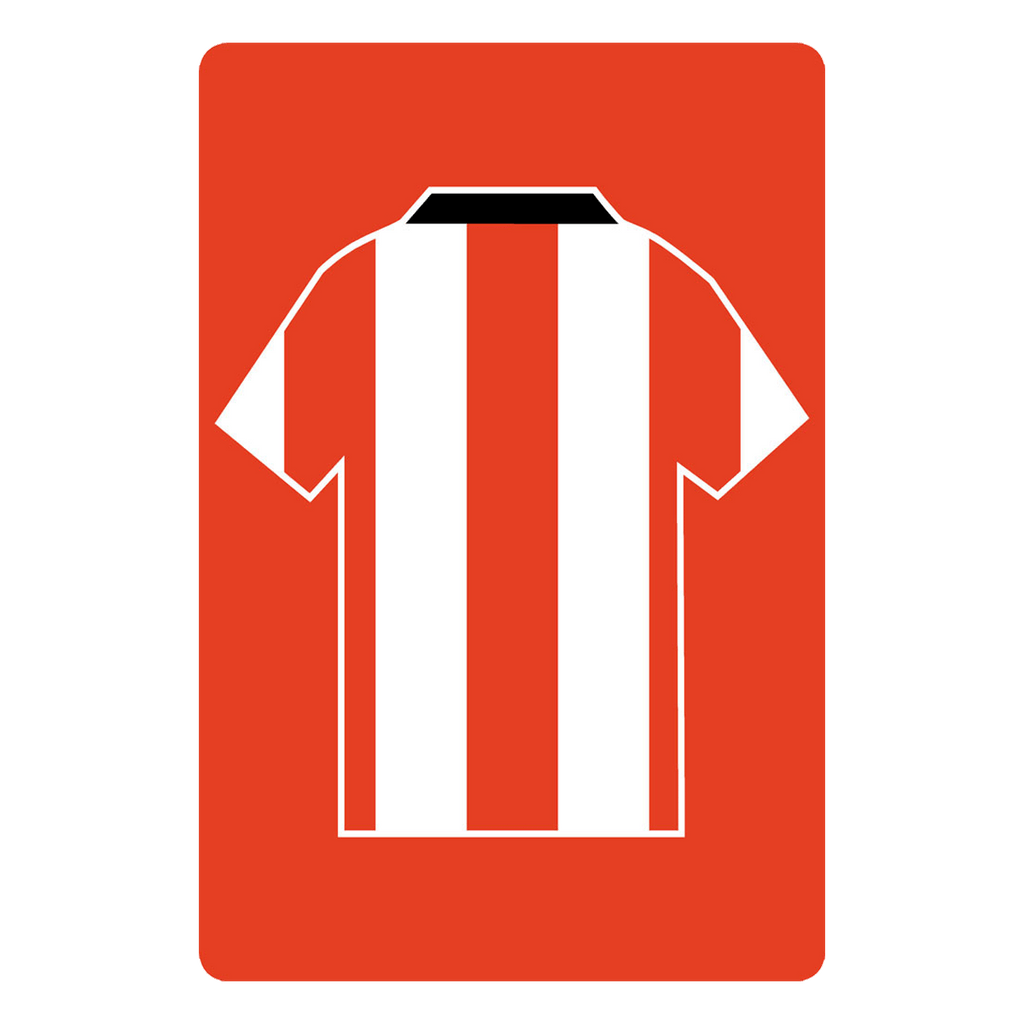 Personalised Football Shirt Sign | Red and White Mackems - The Sign Shed
