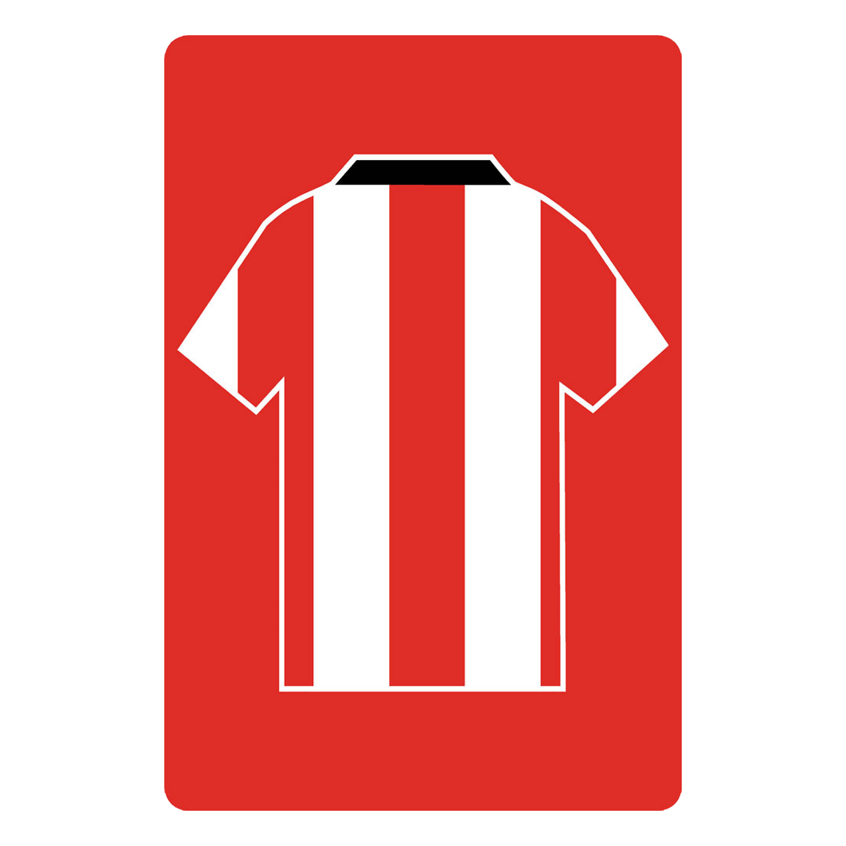 Personalised Football Shirt Sign | Red and White Stripes South East - The Sign Shed