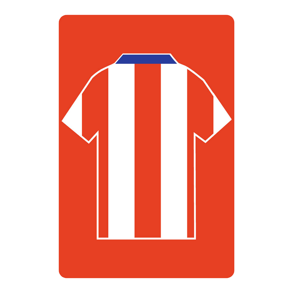 Personalised Football Shirt Sign | Red and White Stripes Trent - The Sign Shed
