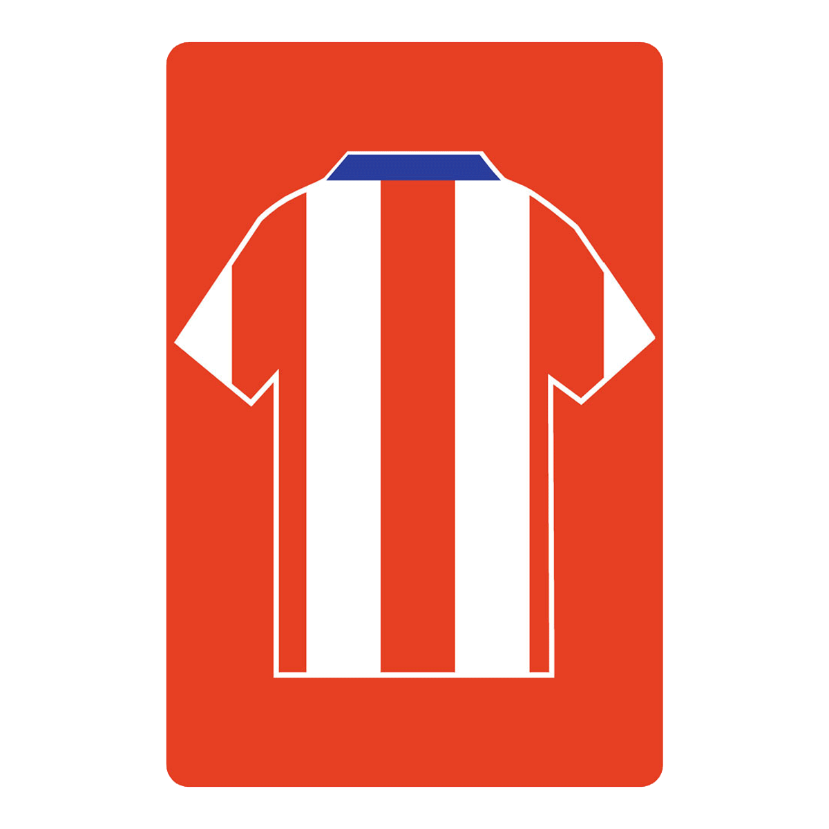 Personalised Football Shirt Sign | Red and White Stripes Trent - The Sign Shed