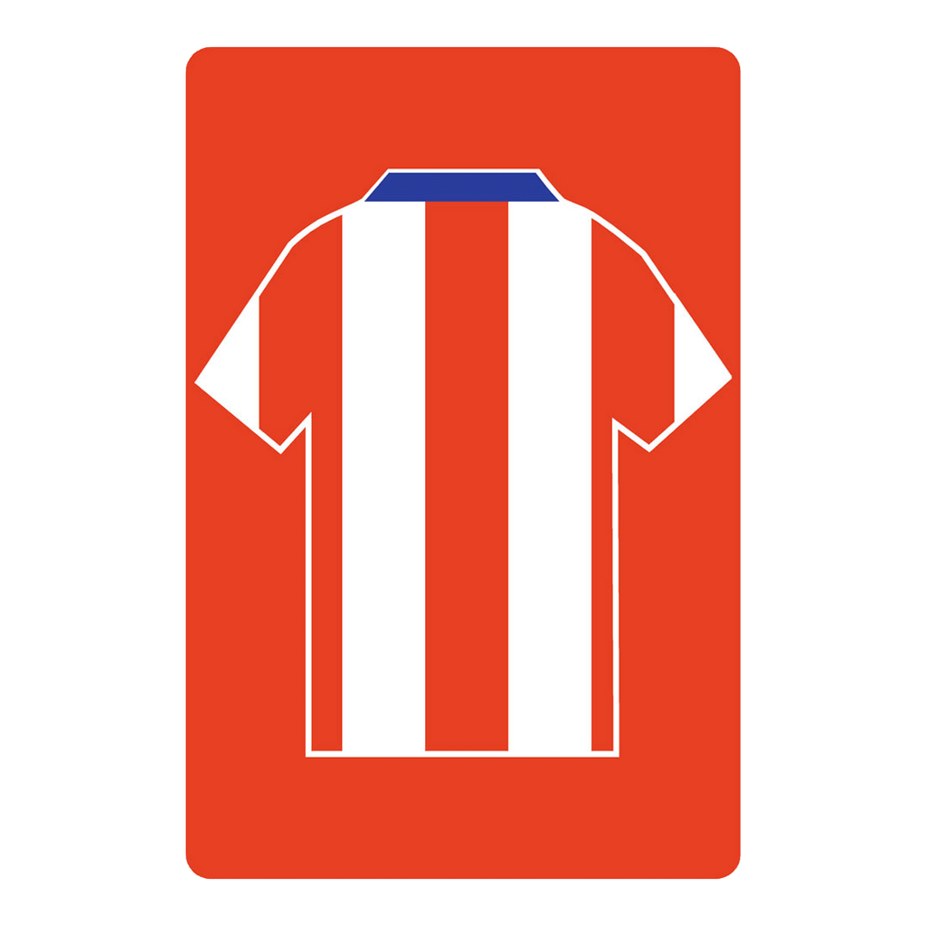 Personalised Football Shirt Sign | Red and White Stripes Trent - The Sign Shed