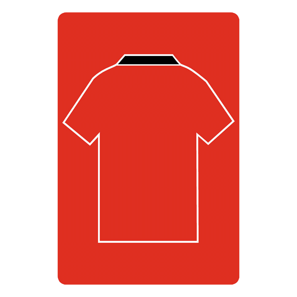 Personalised Football Shirt Sign | Red with Black Collar - The Sign Shed