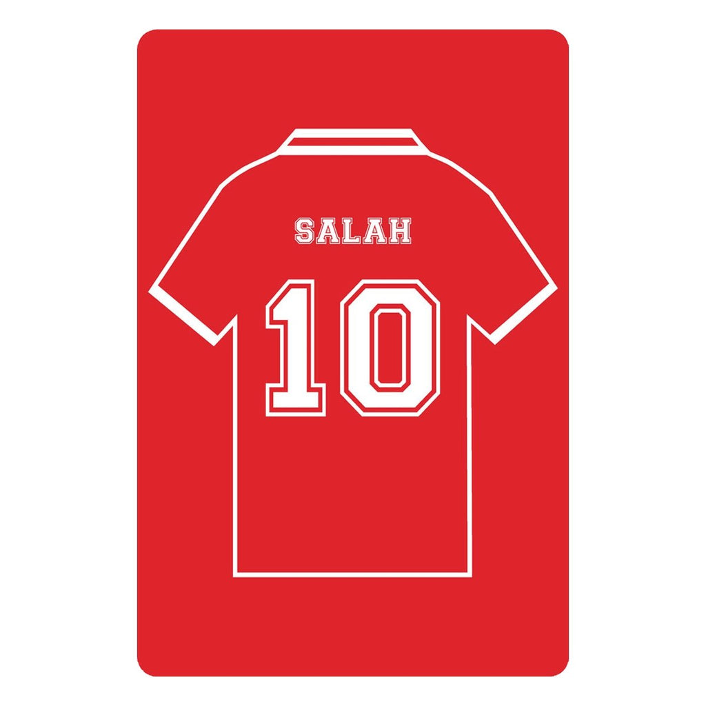 Personalised Football Shirt Sign | Red with White Collar - The Sign Shed