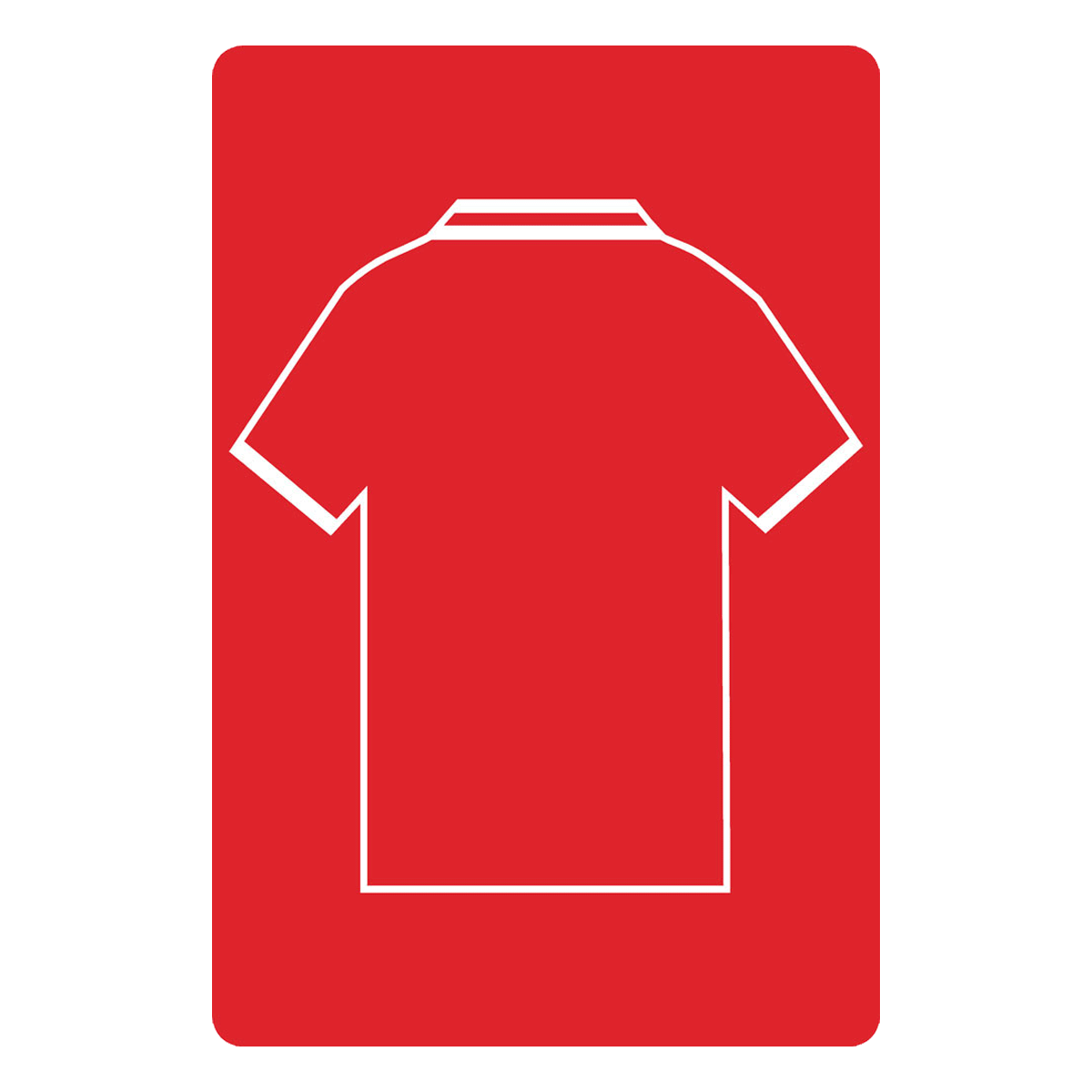 Personalised Football Shirt Sign | Red with White Collar - The Sign Shed