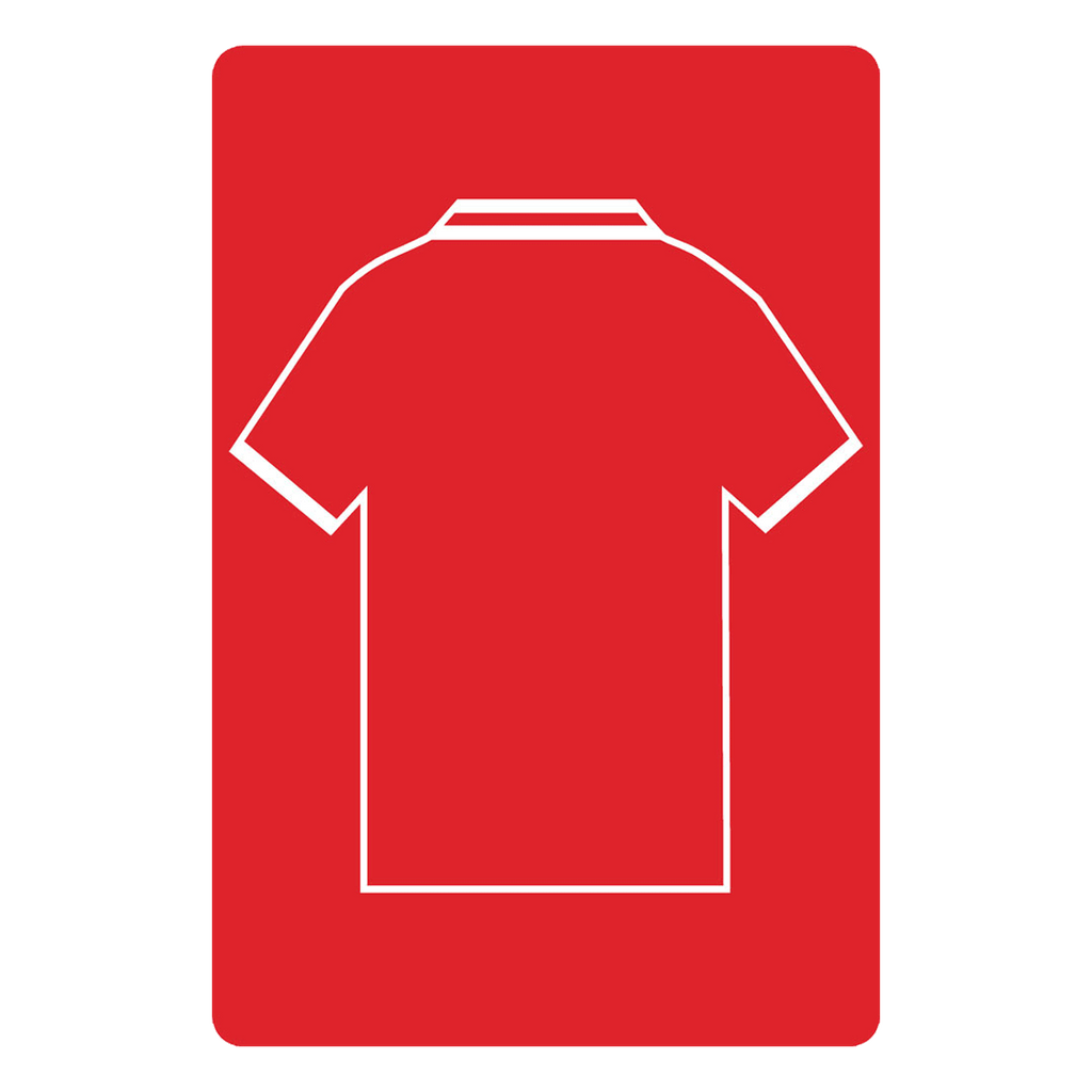 Personalised Football Shirt Sign | Red with White Collar - The Sign Shed